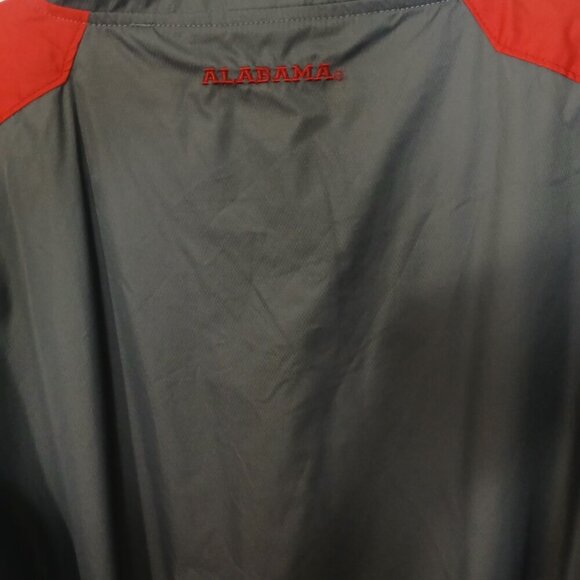 MENS NCAA Alabama long sleeve nylon pullover, gray with crimson , SIZE L - Picture 4 of 4